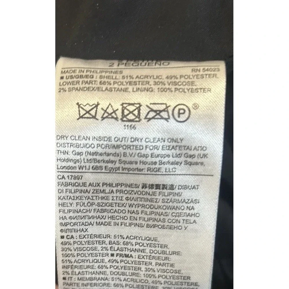 Banana Republic Black‎ White Tweed Skort Size 2 Petite Lined Mini Skirt Shorts - Picture 11 of 12